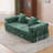 Boneless 76.77" Convertible Floor Compression Sofa Bed, 3-Seat Chenille Futon Couch with Pillow Back Support & Armrest, Foam Frameless Sleeper Sofa for Living Room Bedroom-2103952030