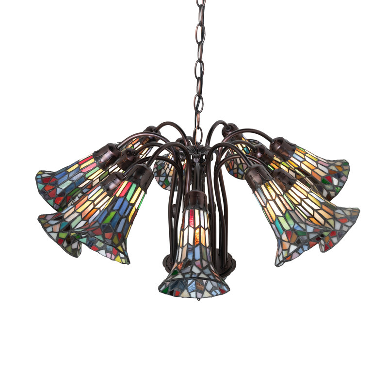 Pond Lily 12 - Light Chandelier, Multicolor