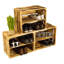 4 Pair Stackable Solid Wood Shoe Rack