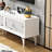 Catena Modern TV Stand, White & Silver, 47.2 x 19.3 x 11.6 Inches | 100% Melamine Coated Particle Board, Thickness: 0.7 Inches | Sturdy Design, 19 Inches Leg Height, Ideal for Living Room & Entertainment Spaces-108050926
