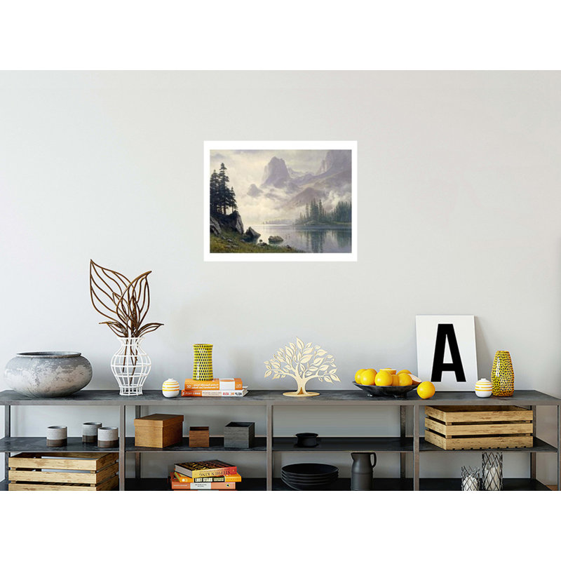 «Mountain Out of The Mist» par Albert Bierstadt - Impression giclée, H 22 po x l 28 po