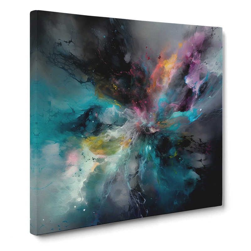 Galaxy Abstract Art No.2 - Wrapped Canvas, 50cm H x 50cm W x 3cm D