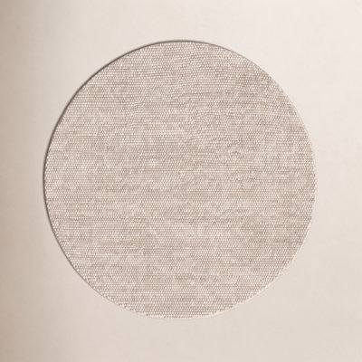 Tapis beige fait à la main Elle