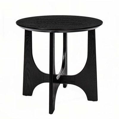 25" Round End Table, Wooden Side Table,Night Stand for Living Room ,Reception Room
