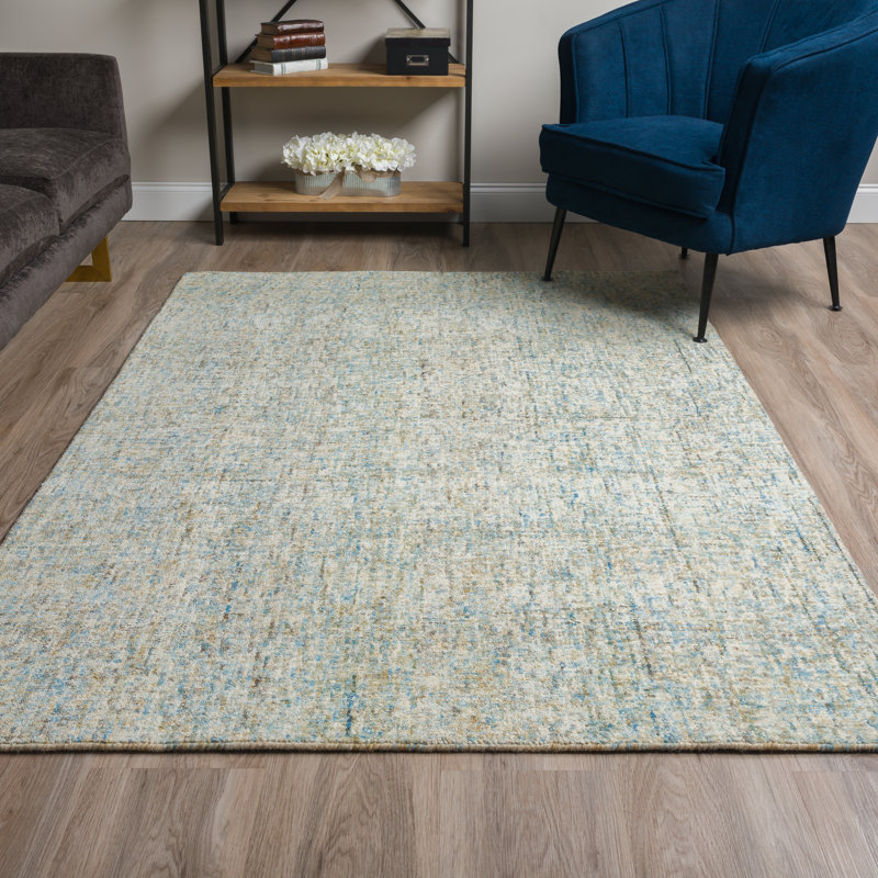 Tapis en laine touffeté à la main Gilboa, Rectangle 5 pi x 7 pi 6 po