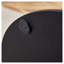 31.5" Round Dining Table with Dark Wood Grain & Annular Texture - Modern Pedestal Bistro Table for Small Spaces