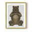 «Bear and Hand Heart», reproduction encadrée - bois massif-81781029