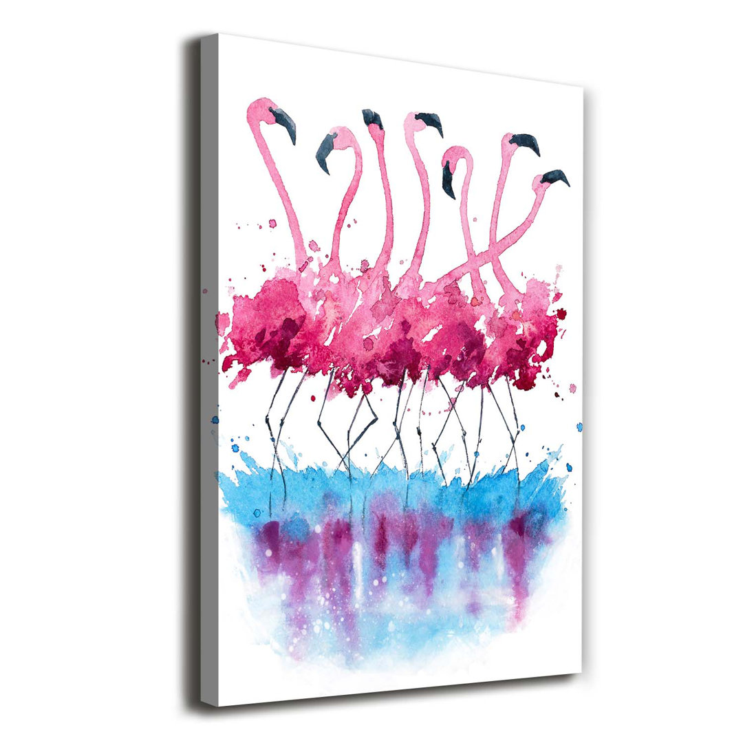 Flamingos - Kunstdrucke auf Segeltuch