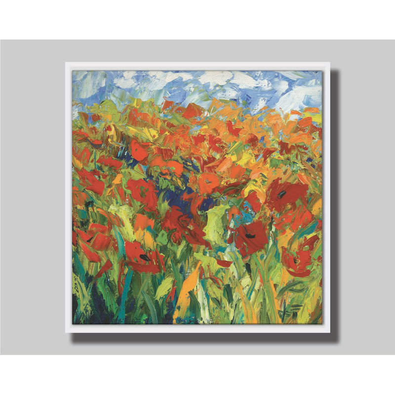 «Spring Fling» par Jeff Boutin sur, Pas de tapis, Toile encadrée flottée blanche, H 12,5 po x l 12,5 po x P 1,5 po
