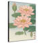 «Pink Lotus Blossoms over Water», reproduction d'art sur toile encadrée (assemblage de cadre requis)-1109072849