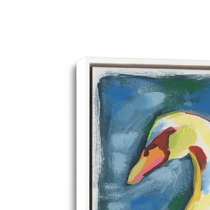 Impression sur toile «Expressive Swan II» par June Erica Vess, H 12 po x l 16 po, Blanc