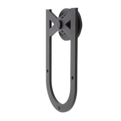 Black Single Door Barn Door Hardware Kit Standard Single