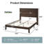 Base de lit plateforme en bois massif avec tête de lit 48,6 po Bilal-726222996-726222998