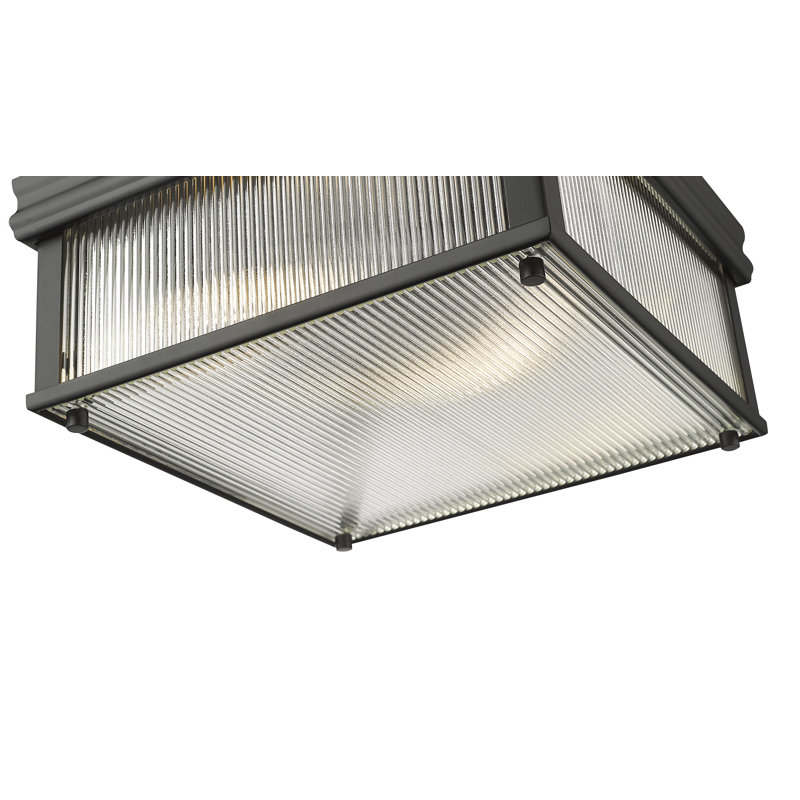 Plafonnier encastré Swati, Noir mat, H 6,25 po x l 13 po x P 13 po