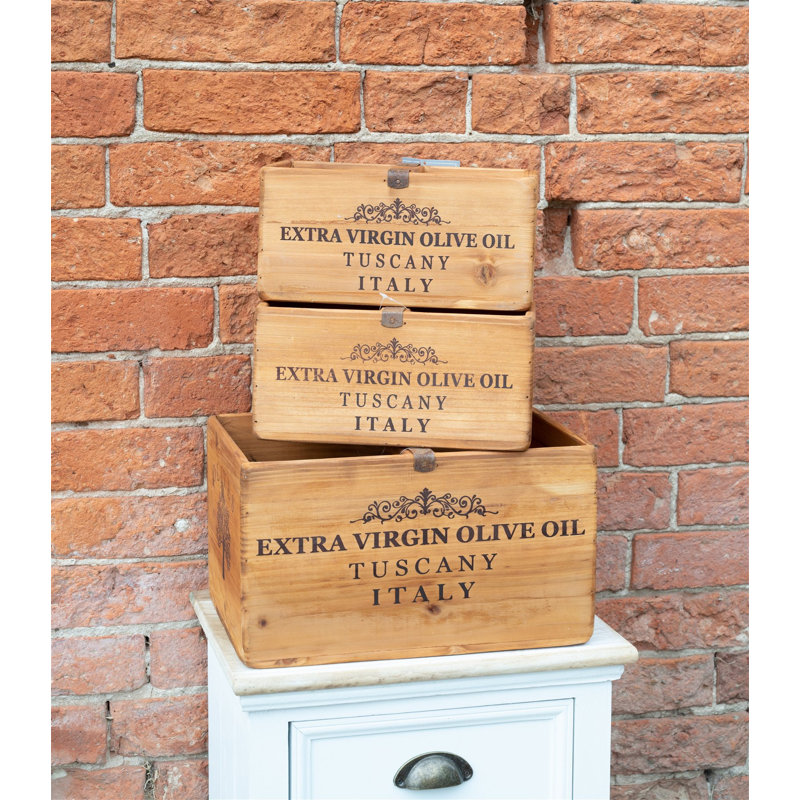 Union Rustic Solid Wood Decorative Bin