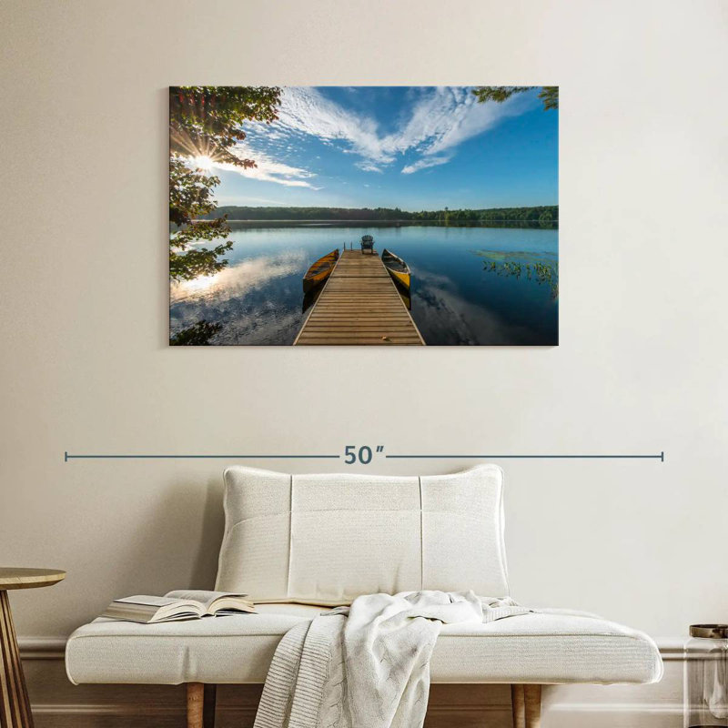 Dock on placid lake Aletra, H 26 po x l 39 po