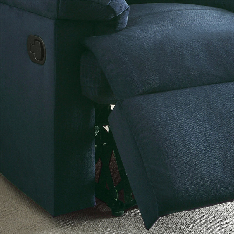 Arcadia Blue Woven Fabric Motion Recliner, Blue