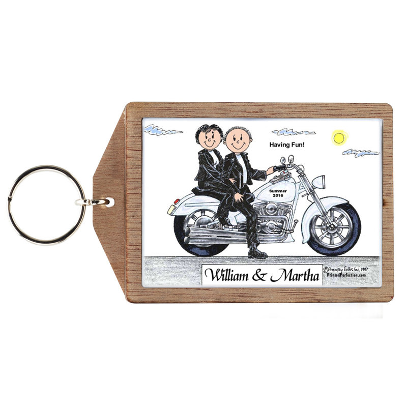 Porte-clés personnalisé Couple de motos