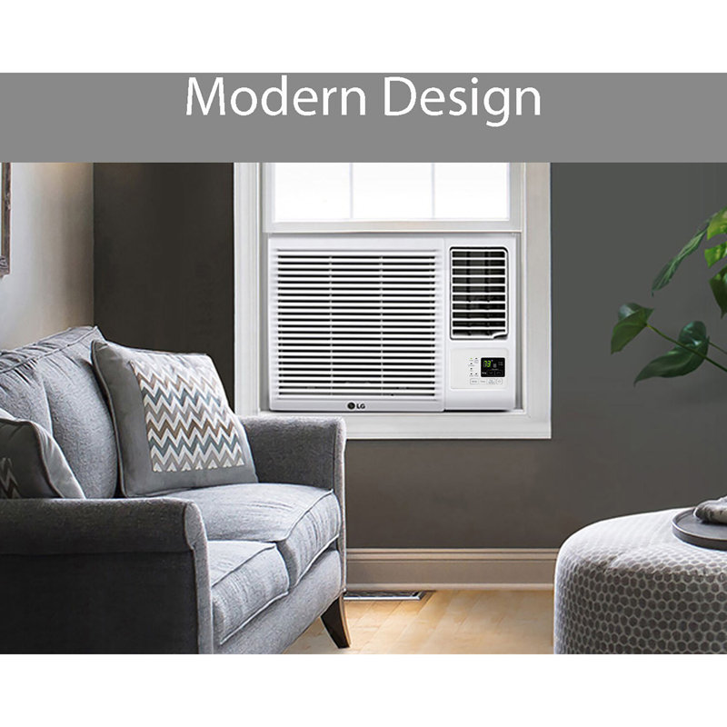 LG 18000 BTU White Wi-Fi Window Air Conditioner with Heater and Remote