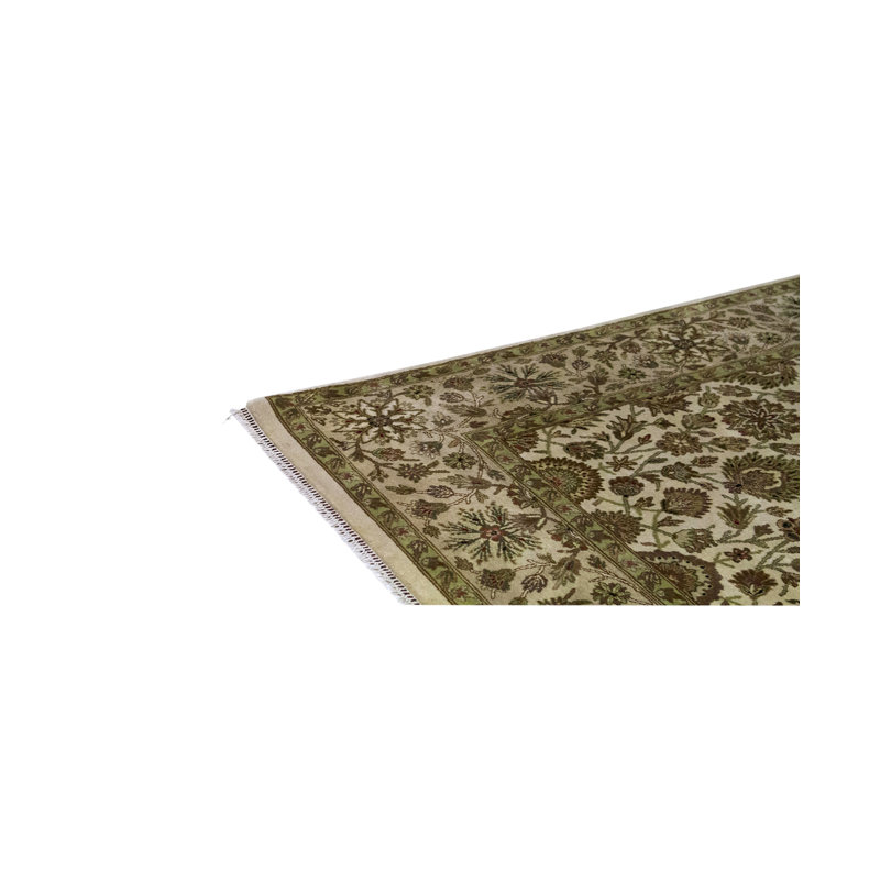 Tapis crème et beige noué à la main de haute qualité