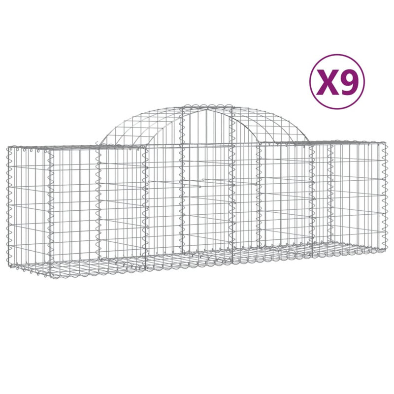 Clôture en métal argenté H 31,5 po x l 157,5 po