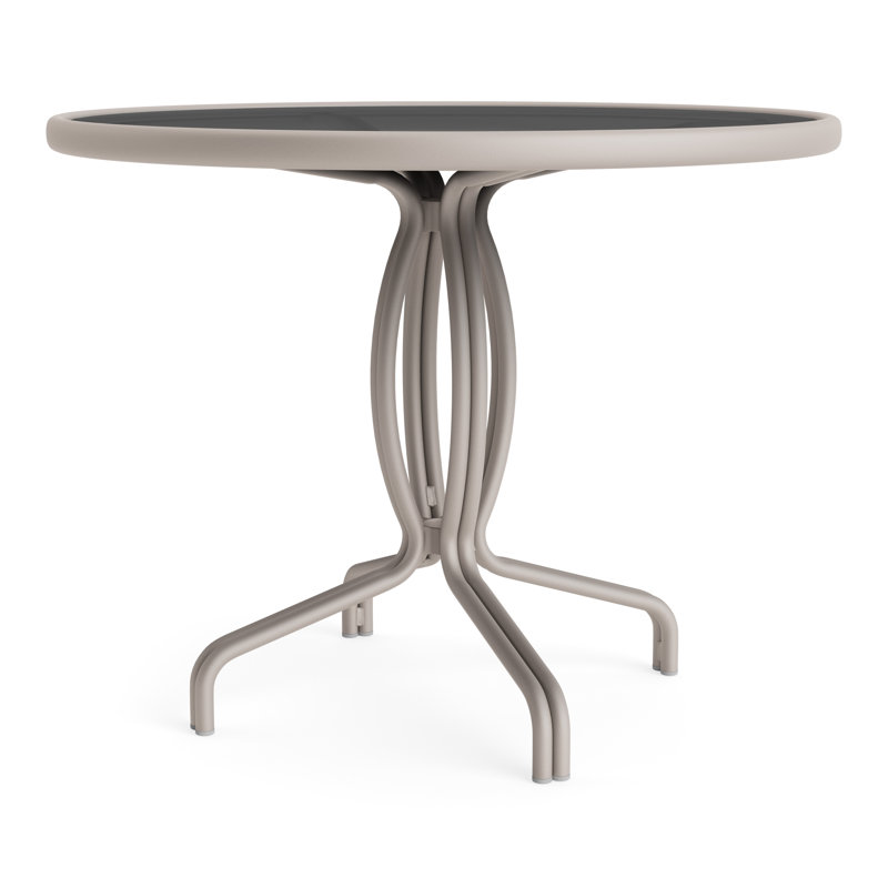 Kantan Outdoor Round Chat Table, Dove Smooth