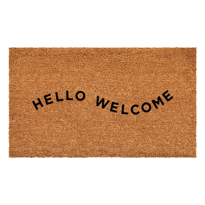 Paillasson intérieur Hello-Welcome, L 17 po x L 29 po