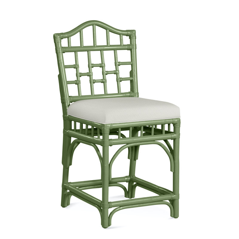 Chippendale Upholstered Counter Stool, Celery, Elite Ivory; 0321-91