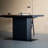 Carbonized black ash wood dining table-112690902
