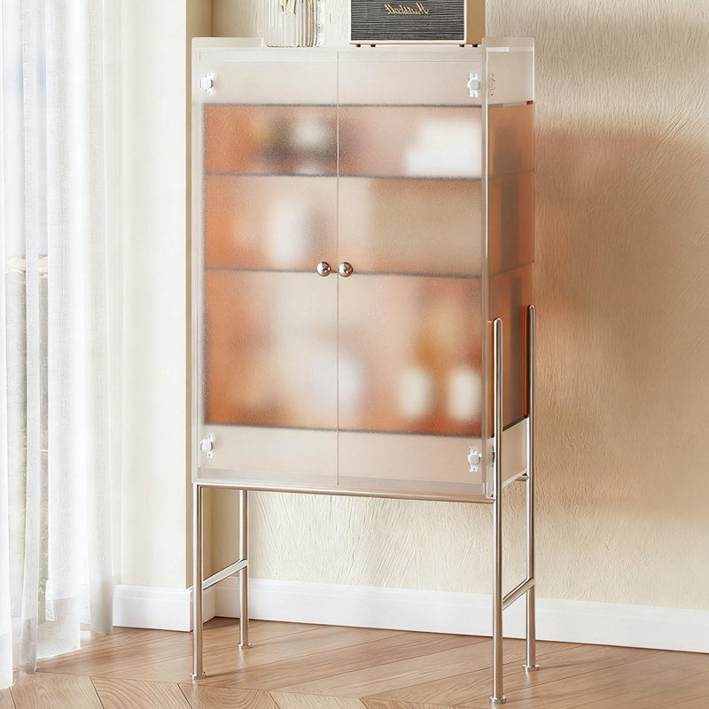 Vitrines en bois massif de couleur ambre, Ambre