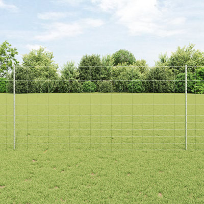 vidaXL Fence with Post Segment Outdoor Barrier Garden Terrace Divider Boundary