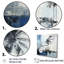 Collage de palmier tropical bleu et gris - décoration murale nautique et plage-2095467978-2095467980