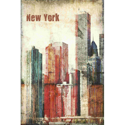 " New York Grunge III " by Irena Orlov Painting Print