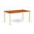 5 Piece Dining Set Includes a Rectangle Dining Room Table with Butterfly Leaf and 4 Wood Seat Chairs, Buttermilk & Cherry-867174880