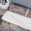 Multicolore carré patchwork - ensemble de housse de couette abstrait - microfibre de polyester-1070896498
