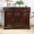 Dark-walnut Solid Wood Shoe Storage Bench