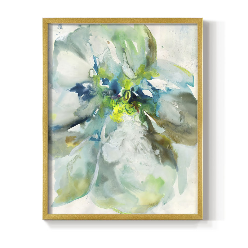 Peut-être Petunias I, reproduction encadrée - bois massif, Or, H 10 po x l 8 po