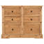 Ensemble de chambre à coucher 3 pièces, une table de chevet, un lit et une grande commode Lindall, style rustique en bois massif-2114981578