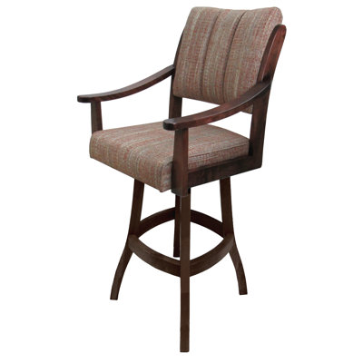 Adaly Extra Tall Swivel Wood Stool by Rosalind Wheeler