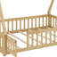 Lit de plancher pour enfants avec garde-corps et porte de jeu-247410165-247410166