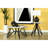 Industrial - Style Round End Table With Cement Finish And Metal Hairpin Legs, 23.5 Inches Wide Deep, 23.46 Tall, For Primary Living Spaces Inspired Wide, High, Suited Modern Rooms