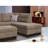 Diego 103.5" Brown Fabric Sectional Sofa With Right Facing Chaise, Storage Ottoman, And 2 Accent Pillows