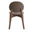 5-Piece Rectangular Dining Set with Padded Chairs - Wooden Table, Walnut Veneer, Seats 4, Curved Base(1 Wooden Table,4 Padded Chairs)
