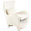Chaise pour animal de compagnie, ovale, en velours blanc, simple, ergonomique, inclinable et confortable-1933697172