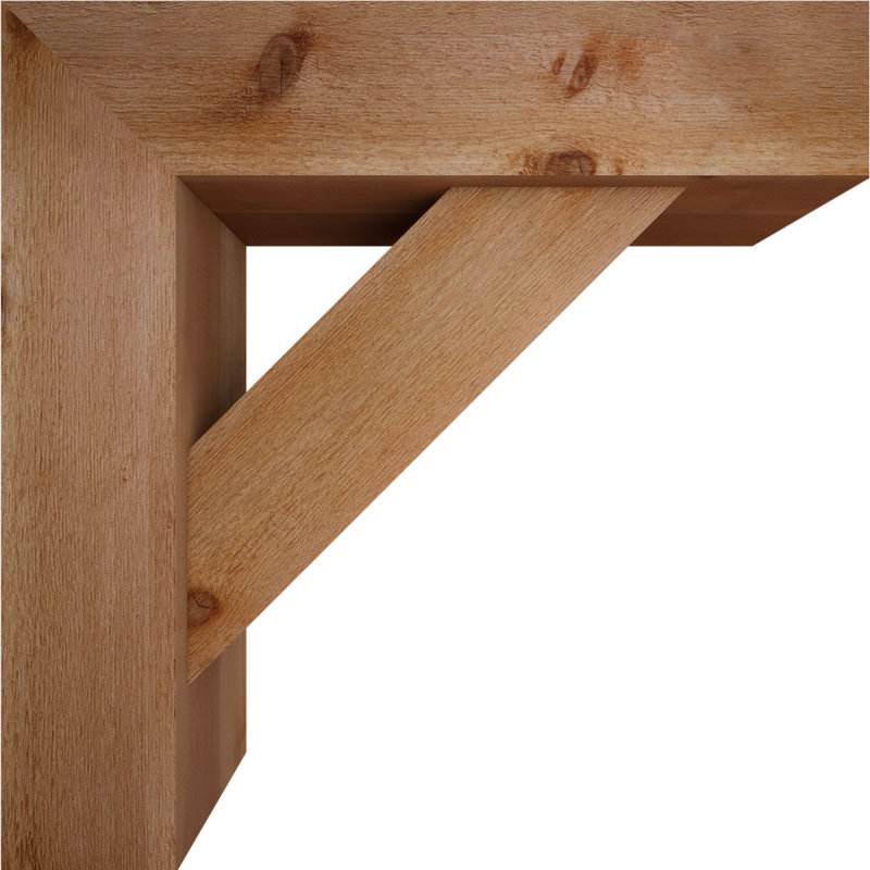 Support de bloc traditionnel avec entretoise décalée, 30 x 30, Cèdre rouge occidental de l 8 po (scié brut)