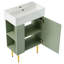 Meuble-lavabo 21,6 po, armoire combinée, meuble de rangement pour salle de bain, lavabo simple en céramique, rangement à gauche-1215150092-1215150094