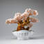 Genuine Rose Quartz Gemstone Bonsai Tree in Oval Ceramic Pot (8")