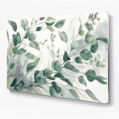 «Botanical Eucalyptus Beige», art mural en métal
