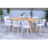 Ensemble repas 9 pièces en teck et aluminium Anautica