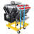 750lbs Rolling Engine Stand,Adjustable Width And Length, with 2pcs Buckle Straps,Yellow